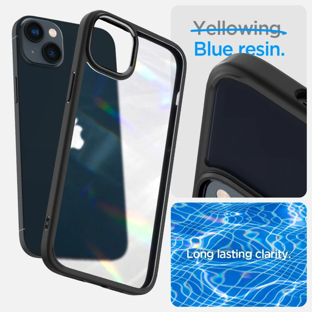 Mbështjellës, Spigen Ultra Hybrid për iPhone 14 Plus, TPU + polikarbonat, MIL-STD 810G, e zezë mat