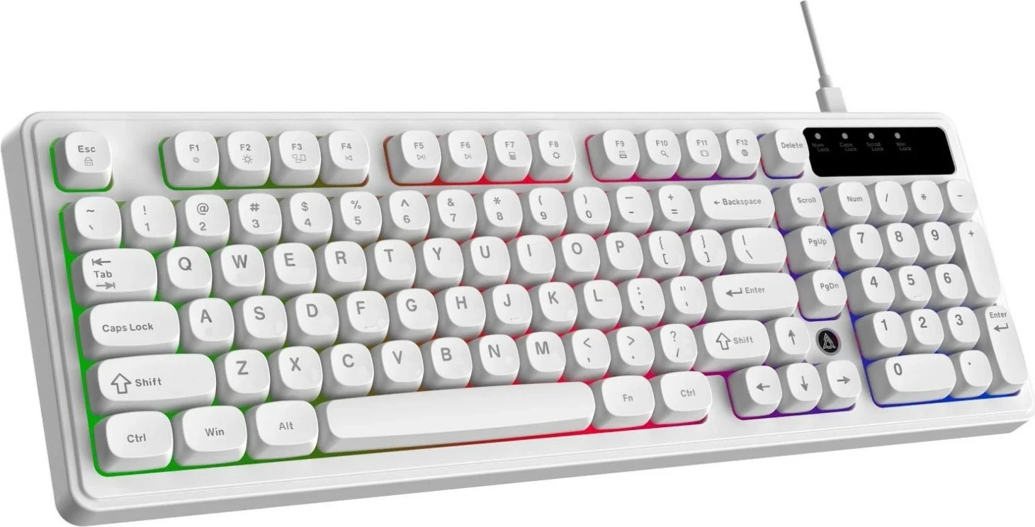 Tastierë me kabllo Ajazz AF98, membranë, 98%, RGB, USB-C, e bardhë