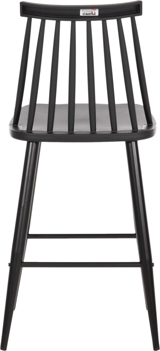 Karrige për bar mesatare VANESSA FH9300.12 polipropilen & metalike, e zezë, 45,5x46x97H cm., set prej 2 copë