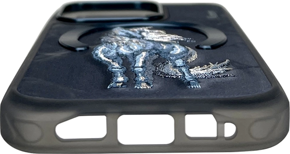 Mbështjellës MagSafe Nimmy Magnetic Fantasy Animal për iPhone 16 Pro Max 6.9", TPU/PU, Blu