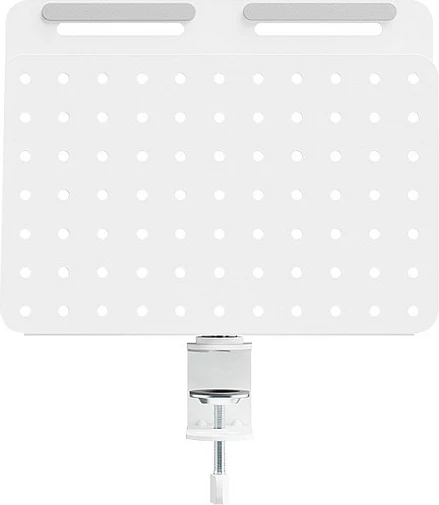 Panel organizues (pegboard) LogiLink, clamp-on, 362x445mm, rrotullues, i bardhë