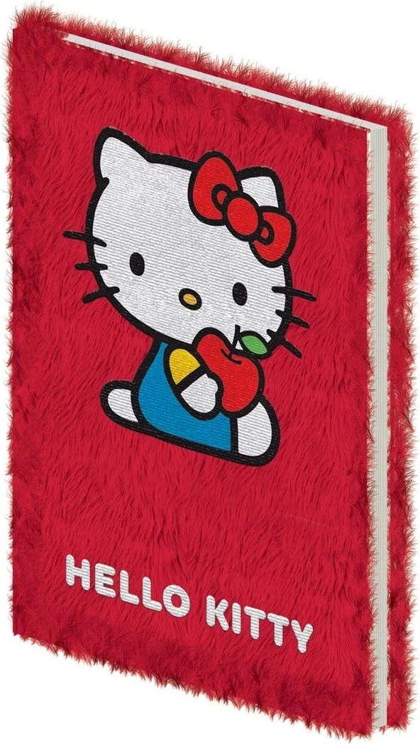 Bllok shënimesh Pyramid Hello Kitty A5, kapak i fortë plush, e kuqe