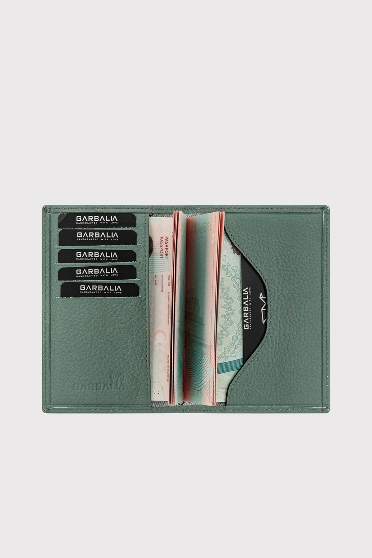 Portofol unisex, ngjyrë jeshile deti, Zoozie Bags, Passcase