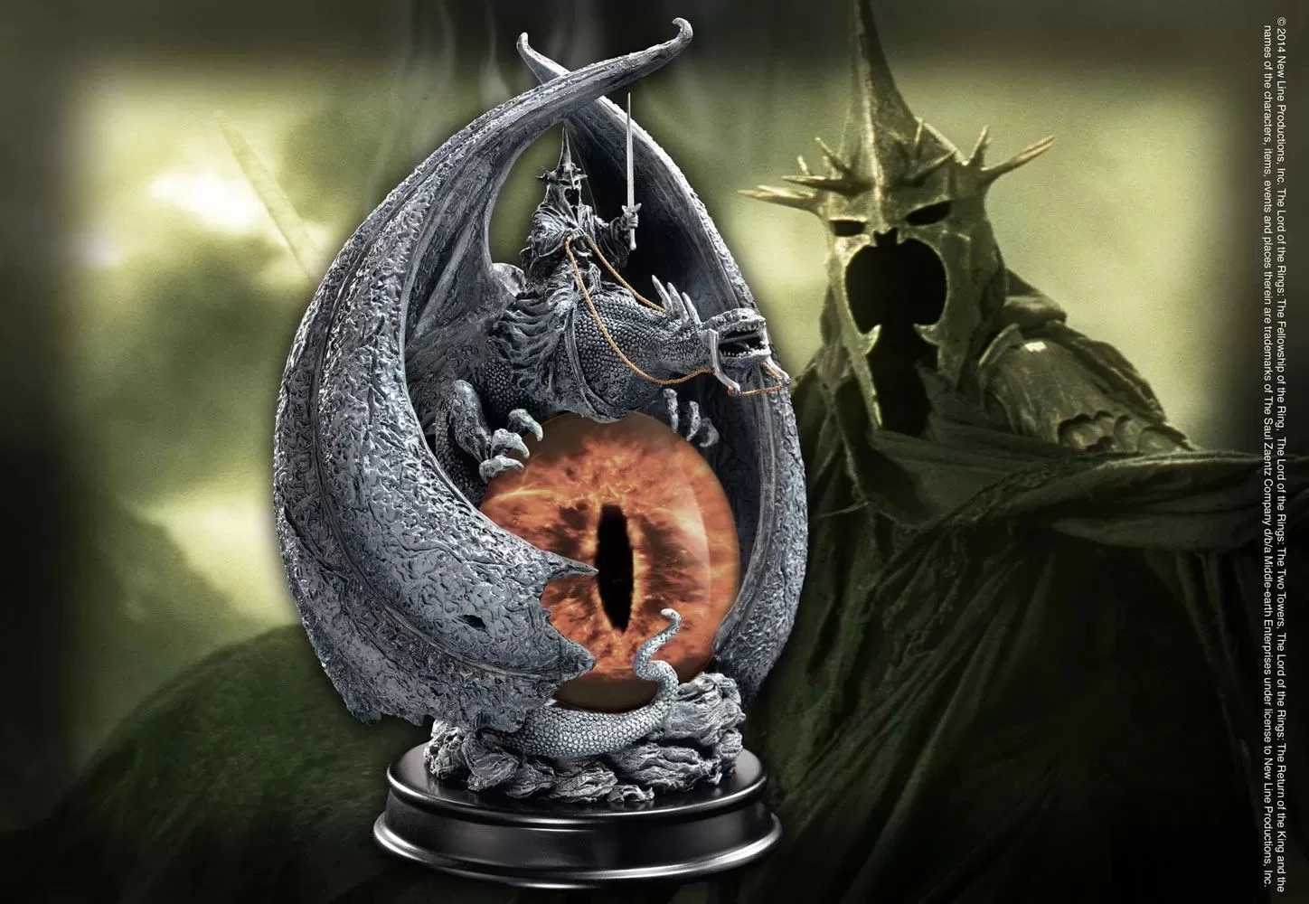 Mbajtëse kadile Noble Collection Lord of the Rings Fury of the Witch King 20 cm, porcelan cold-cast
