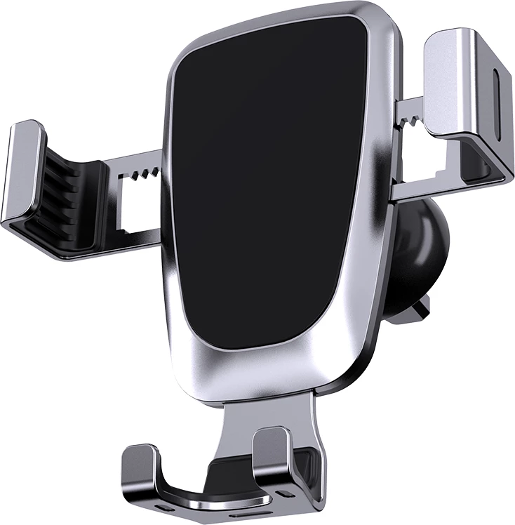 Mbajtës gravitacional për celular Hurtel YC08 për ventilator të makinës, argjendtë