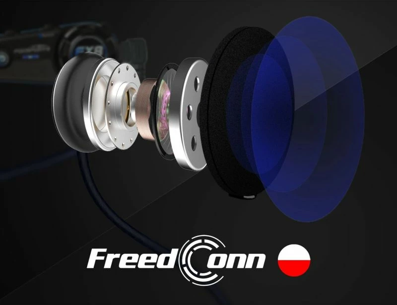 Interkom motoçiklete FreedConn, i zi
