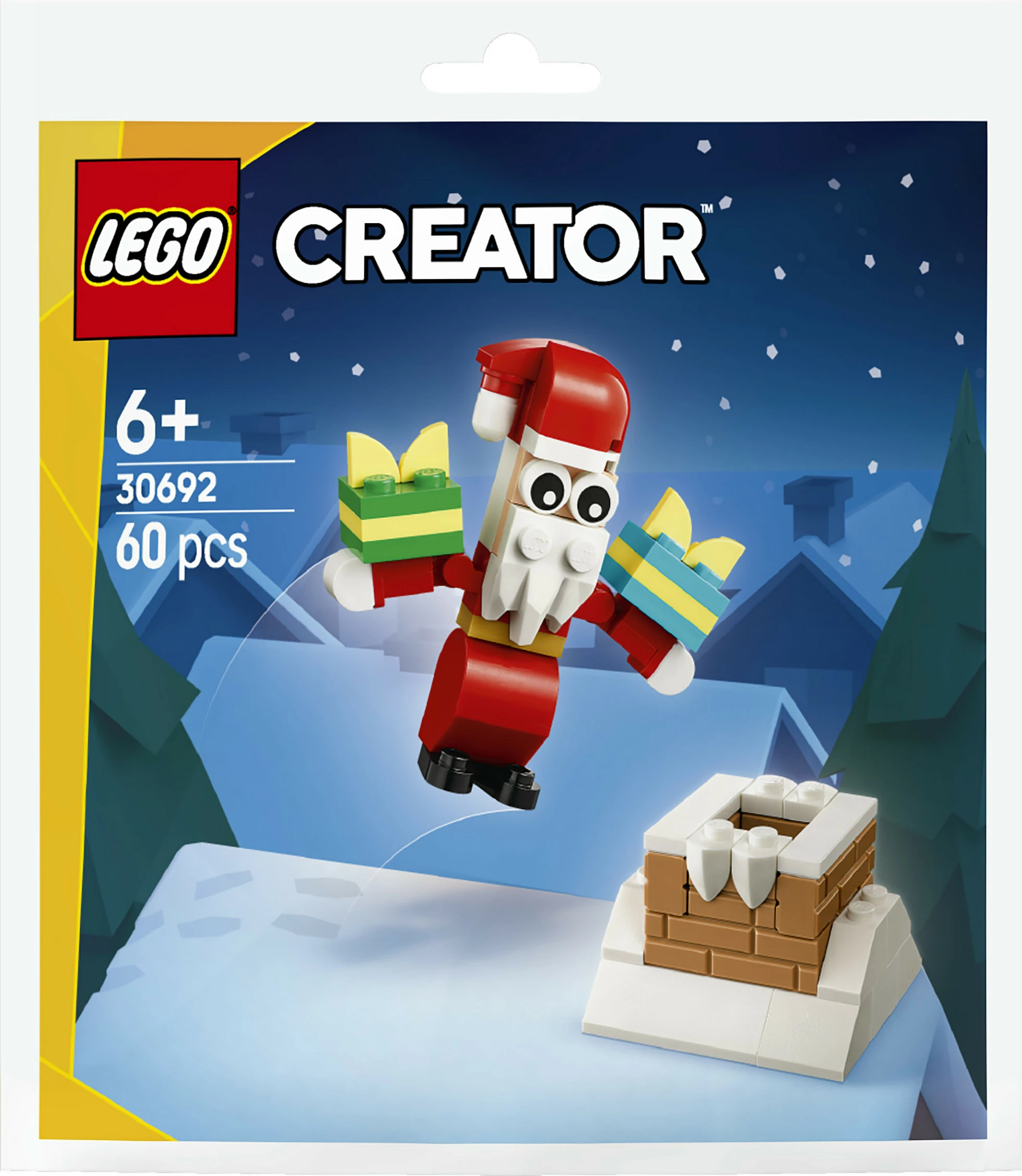 Set ndërtimi LEGO Creator 30692 Christmas Chimney Fun with Santa, 60 copë, shumëngjyrësh
