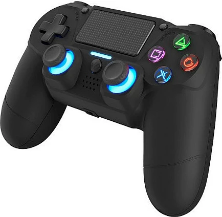 Kontroller DragonShock Mizar+ wireless për PS4/PC, Bluetooth 5.0, LED blu, i zi
