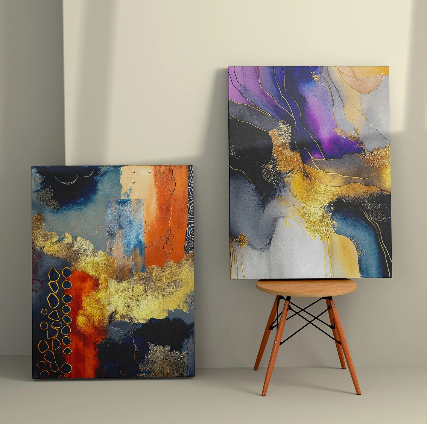 Pikturë dekorative në kanavacë (2 copë), Wallity, 2KNV4366, 50x70cm