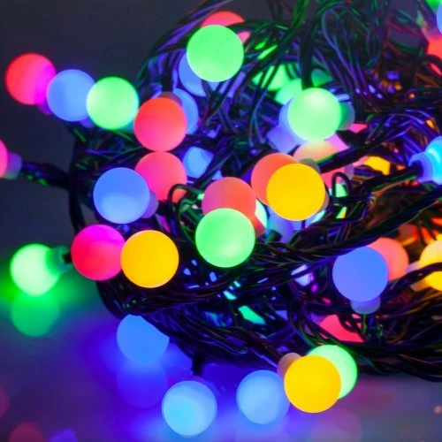 Drita LED për bredh, Rebel, 100 LED, 10 m, IP44, shumëngjyrëshe