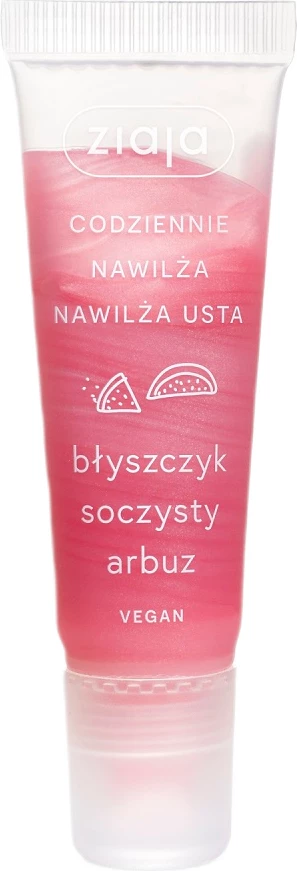 Gloss për buzë Ziaja Juicy Watermelon për femra Soczysty arbuz 12ml