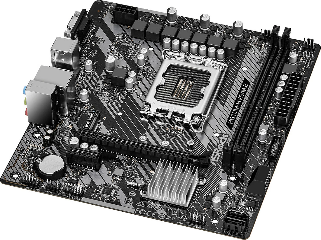 Pllakë amë ASRock H610M-HVS/M.2 R2.0, LGA 1700, DDR4 64GB, micro ATX