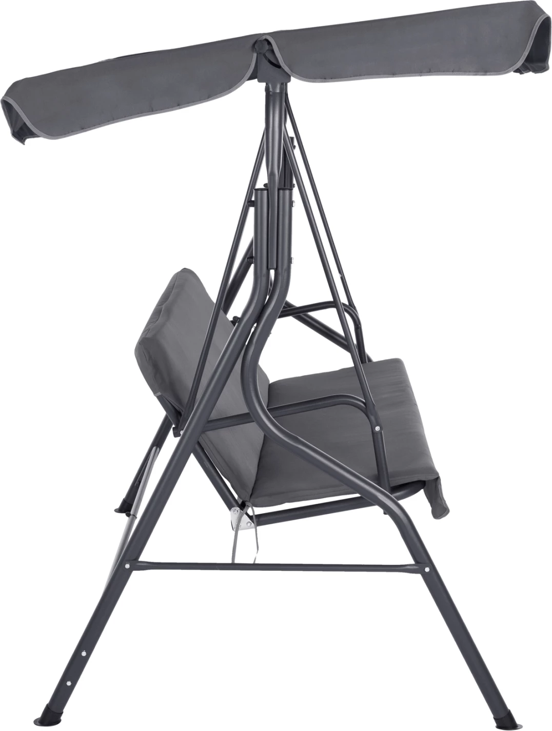 Luhatëse për verandë 3-vendëshe me mbrojtëse dielli LIKID FH5979.01 kornizë metalike dhe pëlhurë gri 170x110x153Hcm