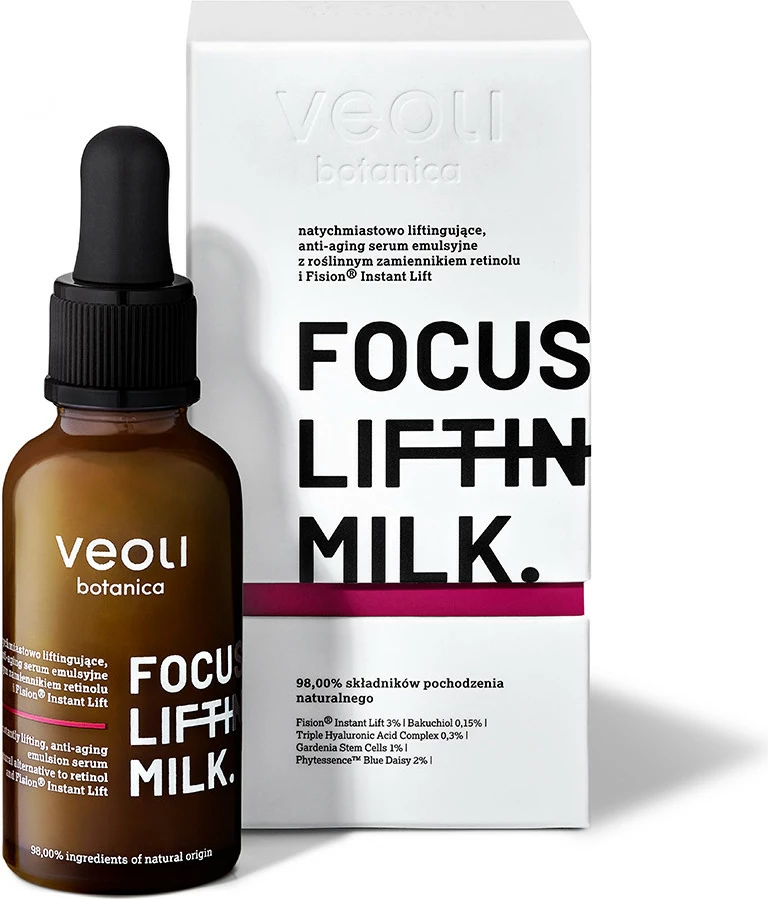 Serum për fytyrë Veoli Botanica Focus Lifting Milk për femra, 30ml