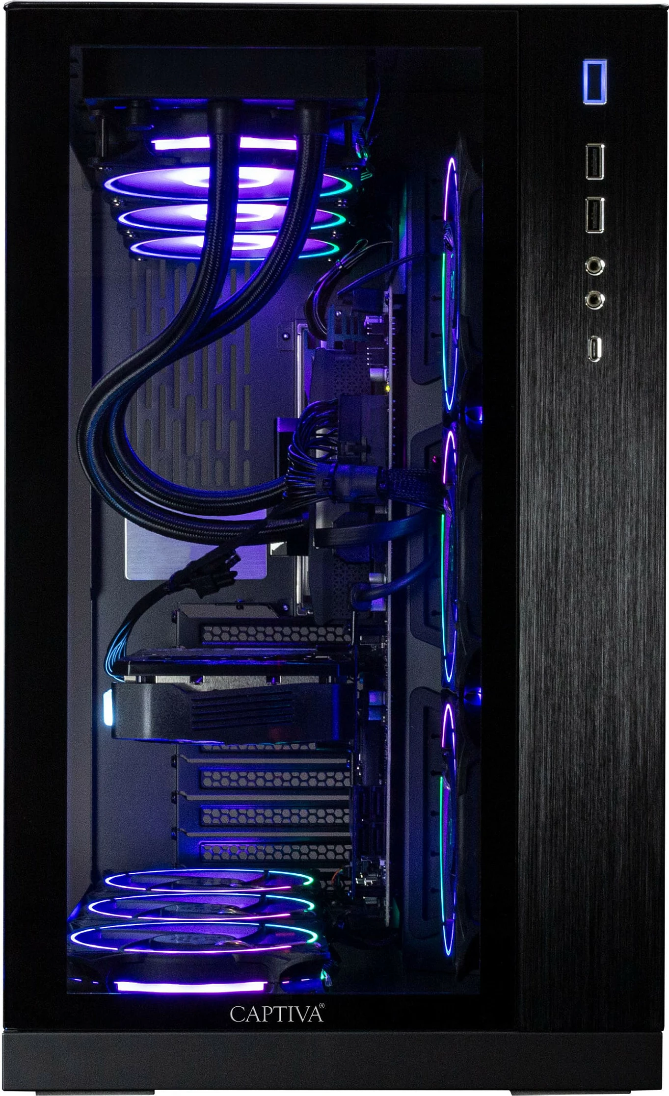 Kompjuter gaming Captiva Highend Gaming R89-085, Ryzen 7 9800X3D, 64GB RAM, 2TB SSD, RTX 5080, Win 11