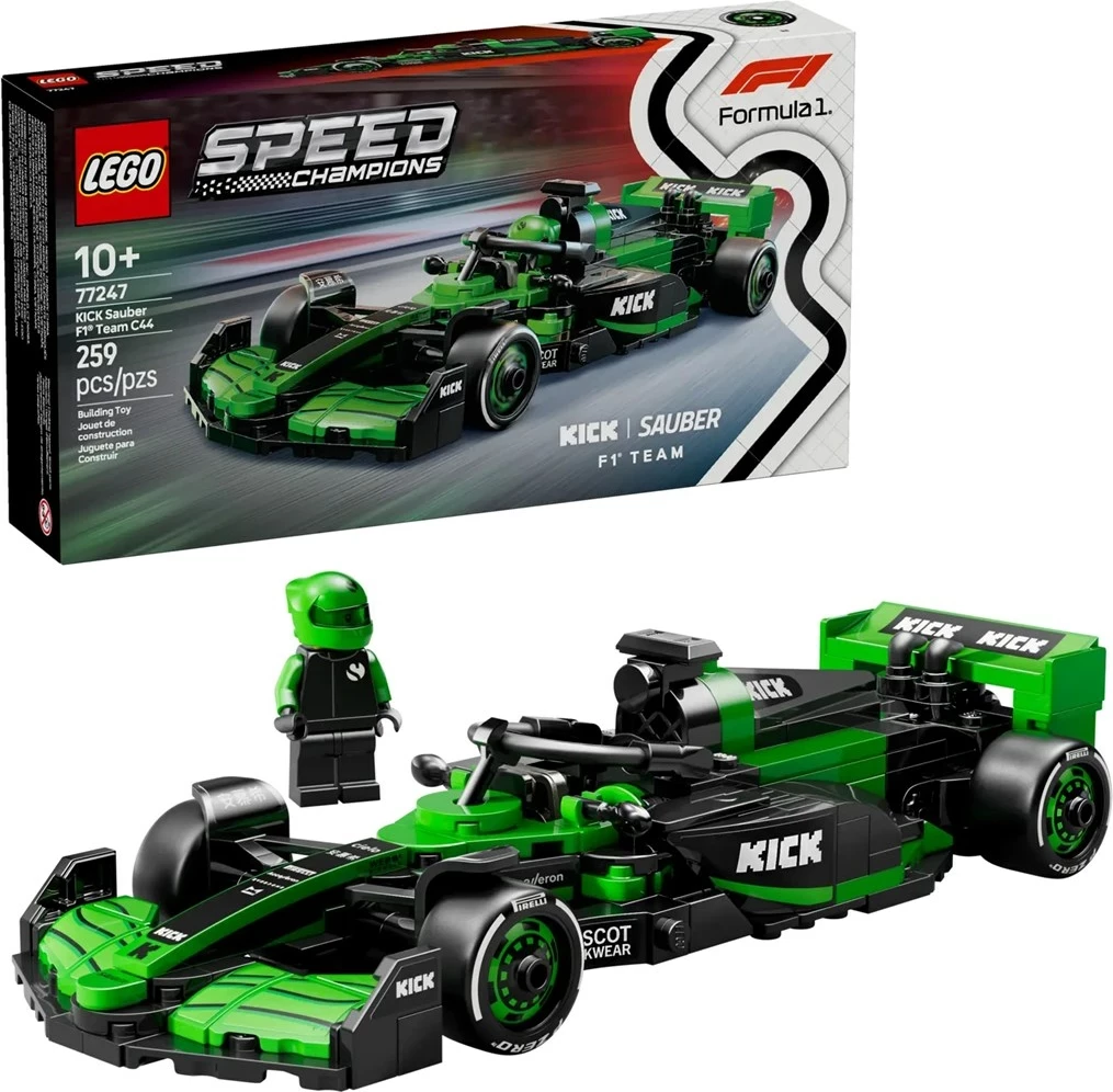 Set LEGO Speed Champions KICK Sauber F1 Team C44, 259 pjesë, me minifigurë, për fëmijë 10+ vjeç