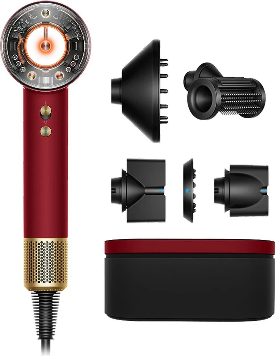 Tharëse flokësh Dyson Supersonic Nural 1600W, Red Velvet/Gold