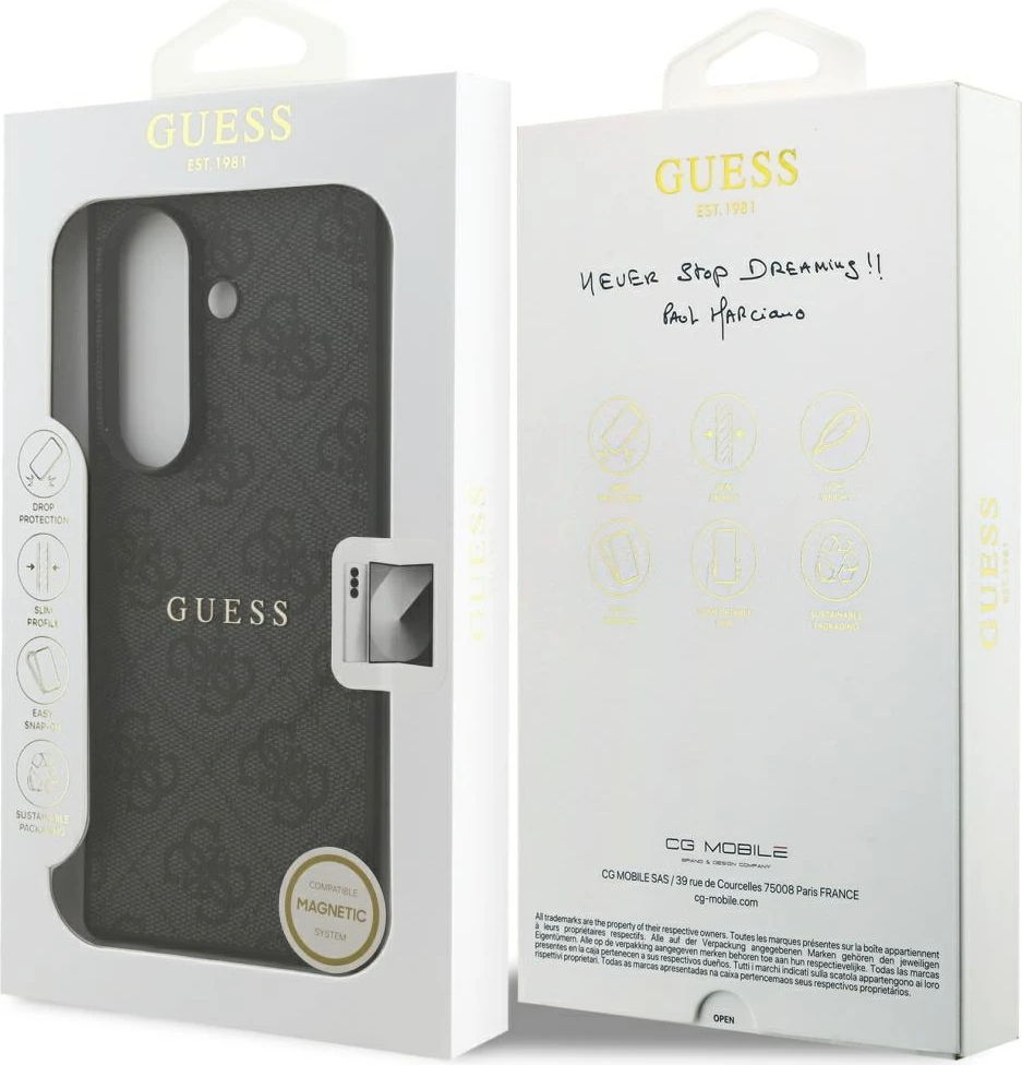 Mbështjellës MagSafe Guess GUHMZFD7P4MSEGCK për Samsung Galaxy Z Fold7, e zezë