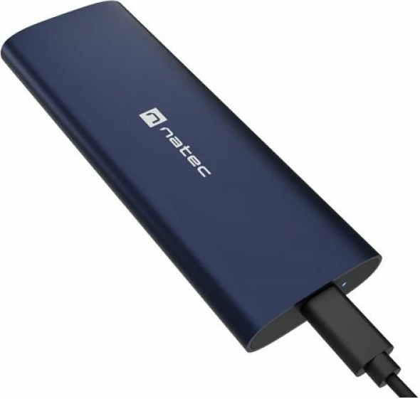 Kuti SSD NATEC Rhino M.2 NVMe Lite USB-C 3.2, blu e errët