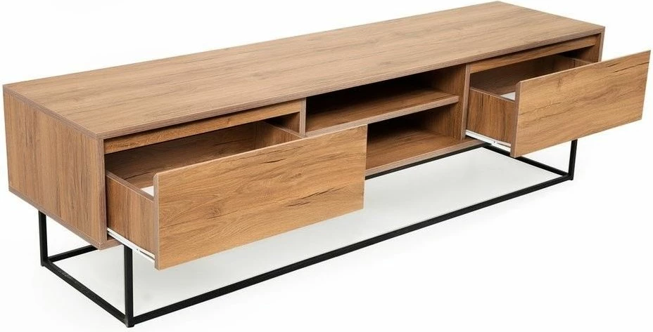 Komodë TV Skye Decor, Laxus 180, ngjyrë arre, e zezë