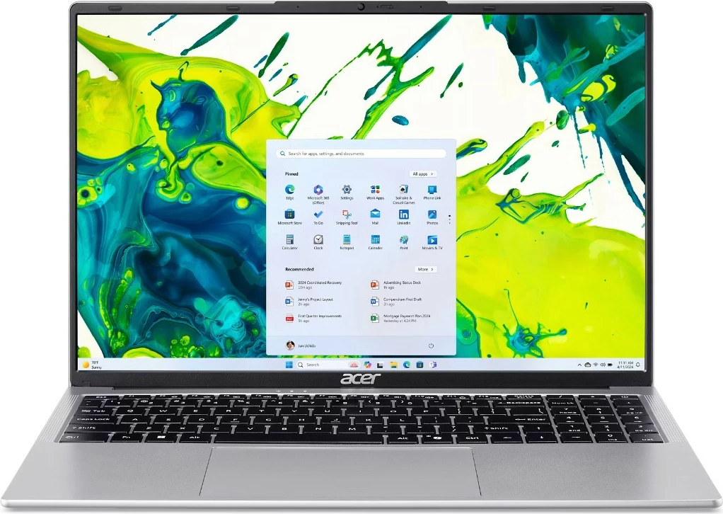 Kompjuter portativ Acer Aspire Lite 16 AL16-54P-523X, Core i5, 16GB/512GB SSD, 16 inç, argjendtë