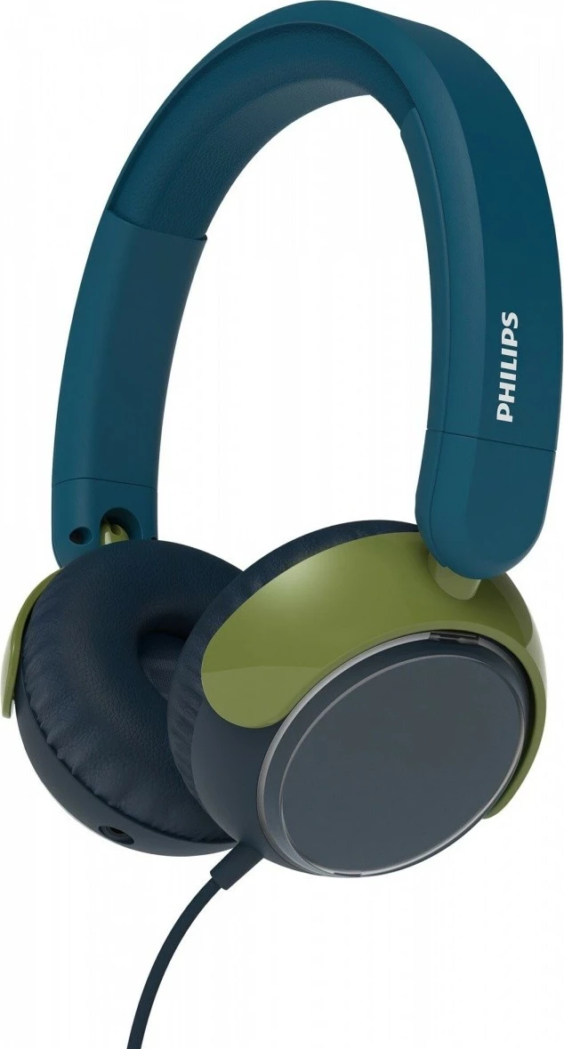 Kufje për fëmijë Philips TAK2000CT/00, me mikrofon, limit volum 85 dB, me tel 3.5 mm + adapter USB‑C, over‑ear, tyrkiz