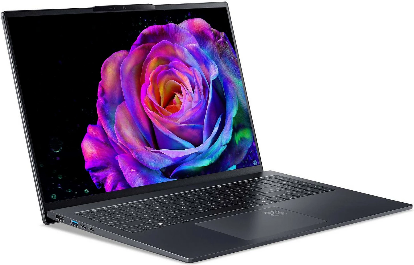 Laptop Acer Swift Go 16 AI OLED SFG16-61-R6QV, 16" OLED 2048x1280, 32GB LPDDR5x, Copilot+ PC, Gri Titanium