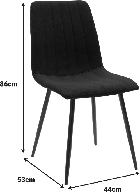 Set tavoline me 4 karrige Natali-Noor, MDF, ngjyrë gri-e bardhë, këmbë natyrale, 120x80x76cm