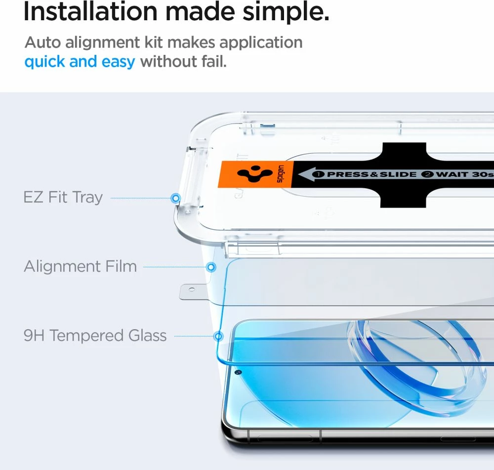 Mbrojtës ekrani xham i temperuar Spigen Glas.tR EZ Fit për Samsung Galaxy S23+, 2 copë