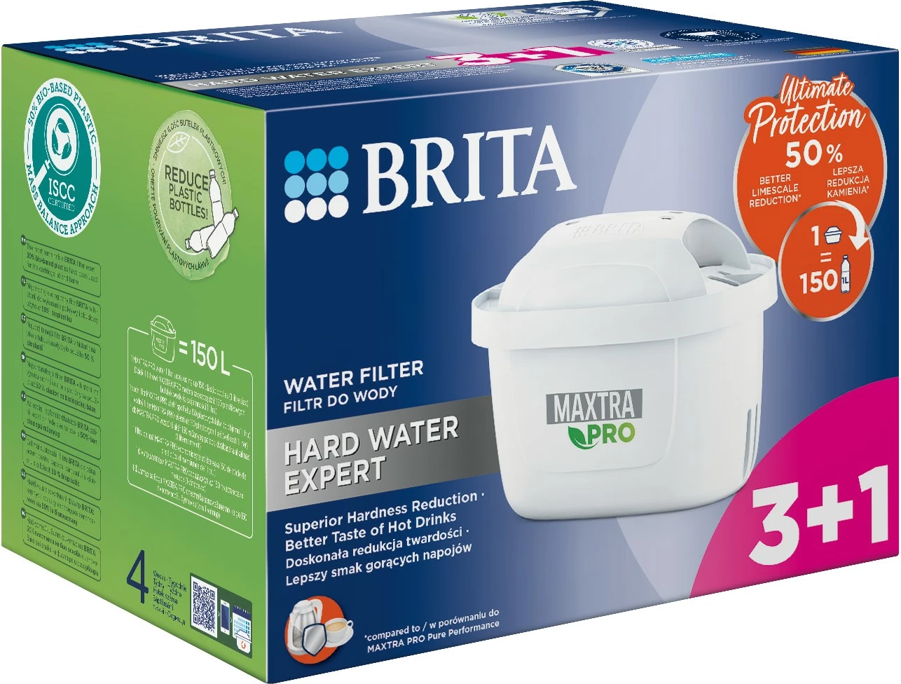 Kartridh filteri uji Brita Maxtra PRO Hard Water Expert 3+1 copë