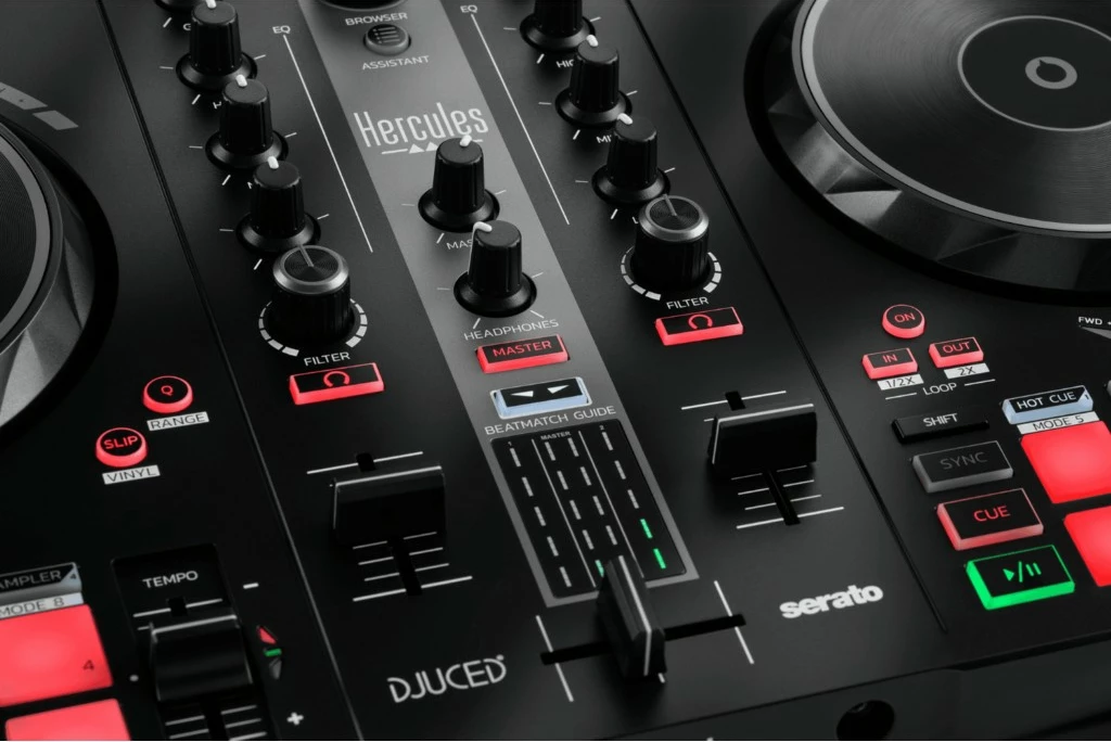 DJ Controller Hercules INPULSE 300 MK2, USB, 3.5 mm, i zi/kuq