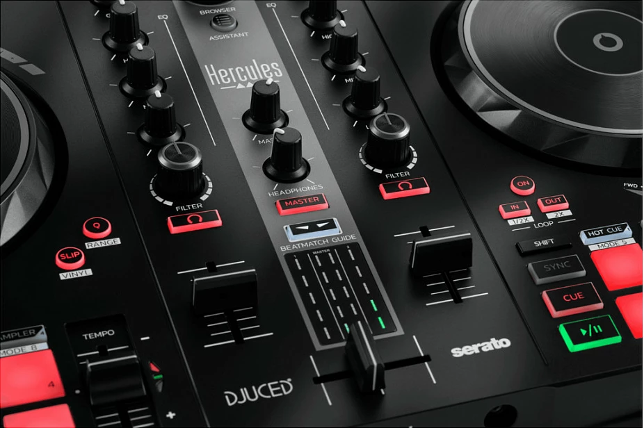 DJ Controller Hercules INPULSE 300 MK2, USB, 3.5 mm, i zi/kuq