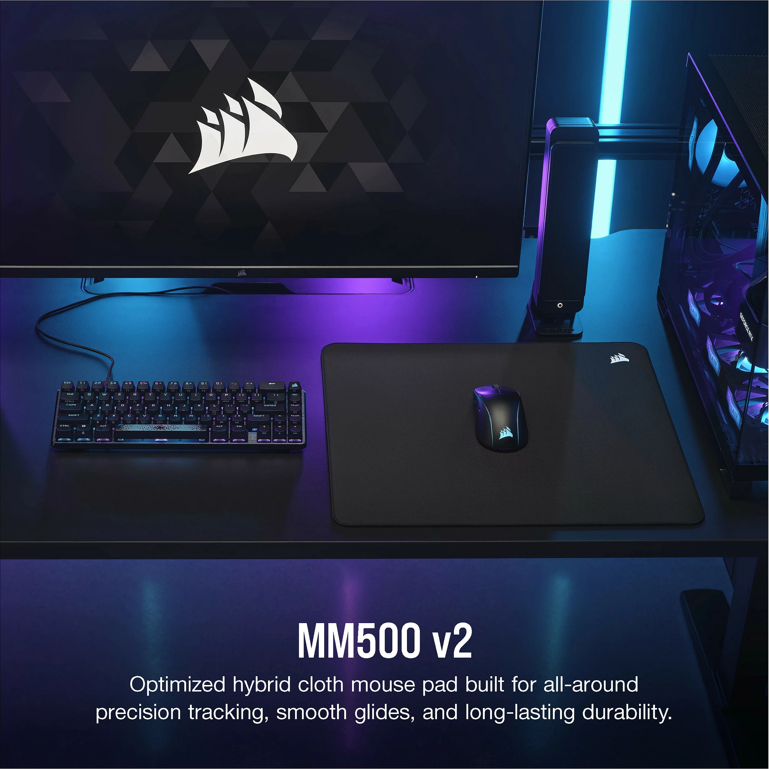 Mauspad Corsair MM500 v2, Large, i zi