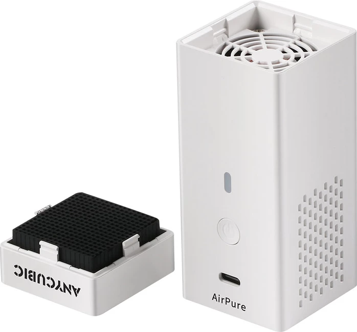 Pastrues ajri Anycubic AirPure, filtër karbon aktiv, bateri 2000 mAh, 2 copë, i bardhë