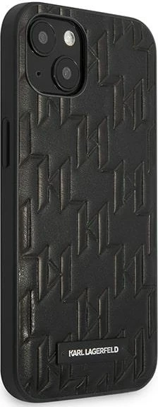 Mbështjellës Karl Lagerfeld Monogram Plaque për iPhone 13 mini, hardcase, e zezë