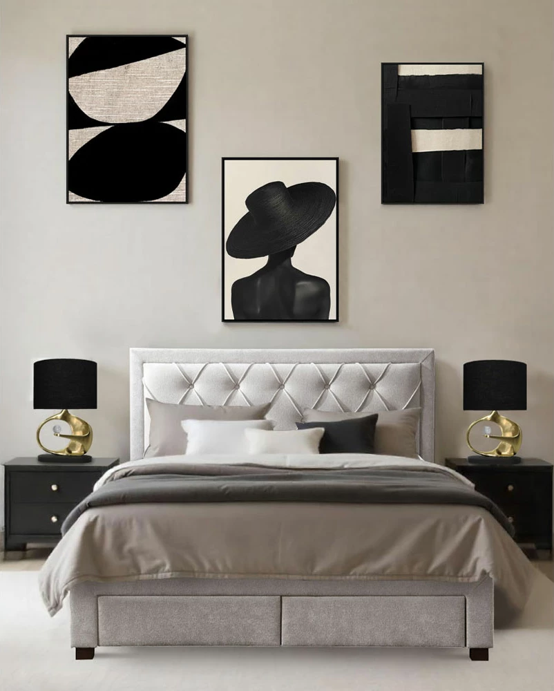 Krevat Noble për dyshek 160x200cm, gri e çelët, 216.5x165x122