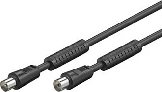 Kabllo TV RF GoodConnections Alcasa S-PAK75S, 7.5 m, 75Ω, mashkull-në-femër, e zezë