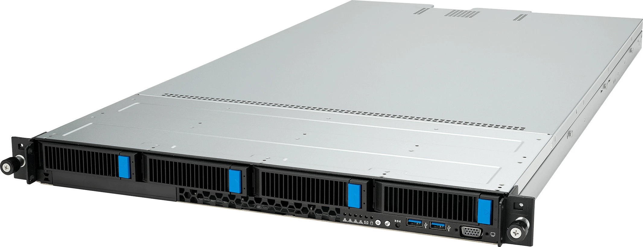Server rack ASUS RS501A-E12-RS4, 1U, Socket LGA 6096, AMD EPYC 9004/9005, DDR5 deri 3TB, 1600W, i zi/argjendtë