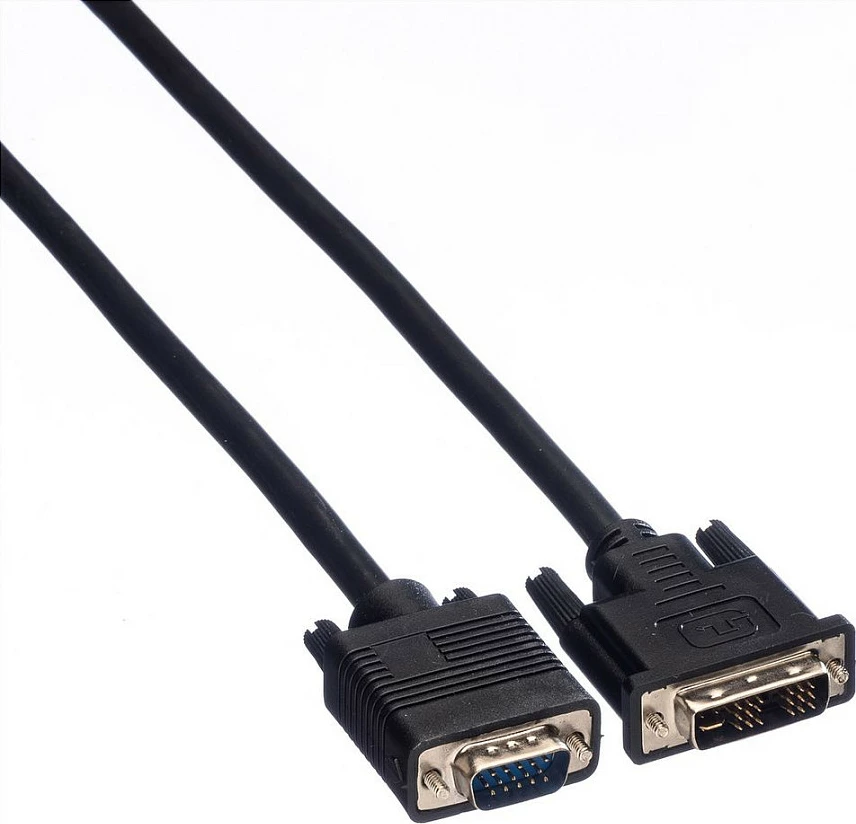 Kabllo VALUE DVI(12+5) në VGA, 2 m, e zezë