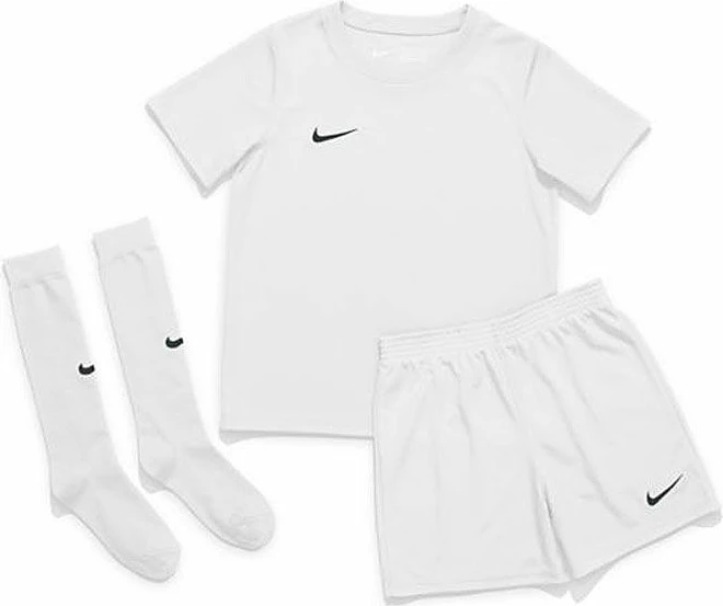Komplet futbolli për djem Nike, i bardhë