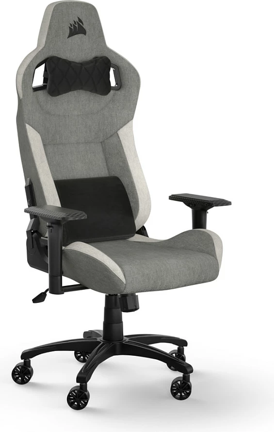 Karrige gaming Corsair T3 RUSH (2023), 4D armrest, mesh, deri 120 kg, Gri/Bardhë