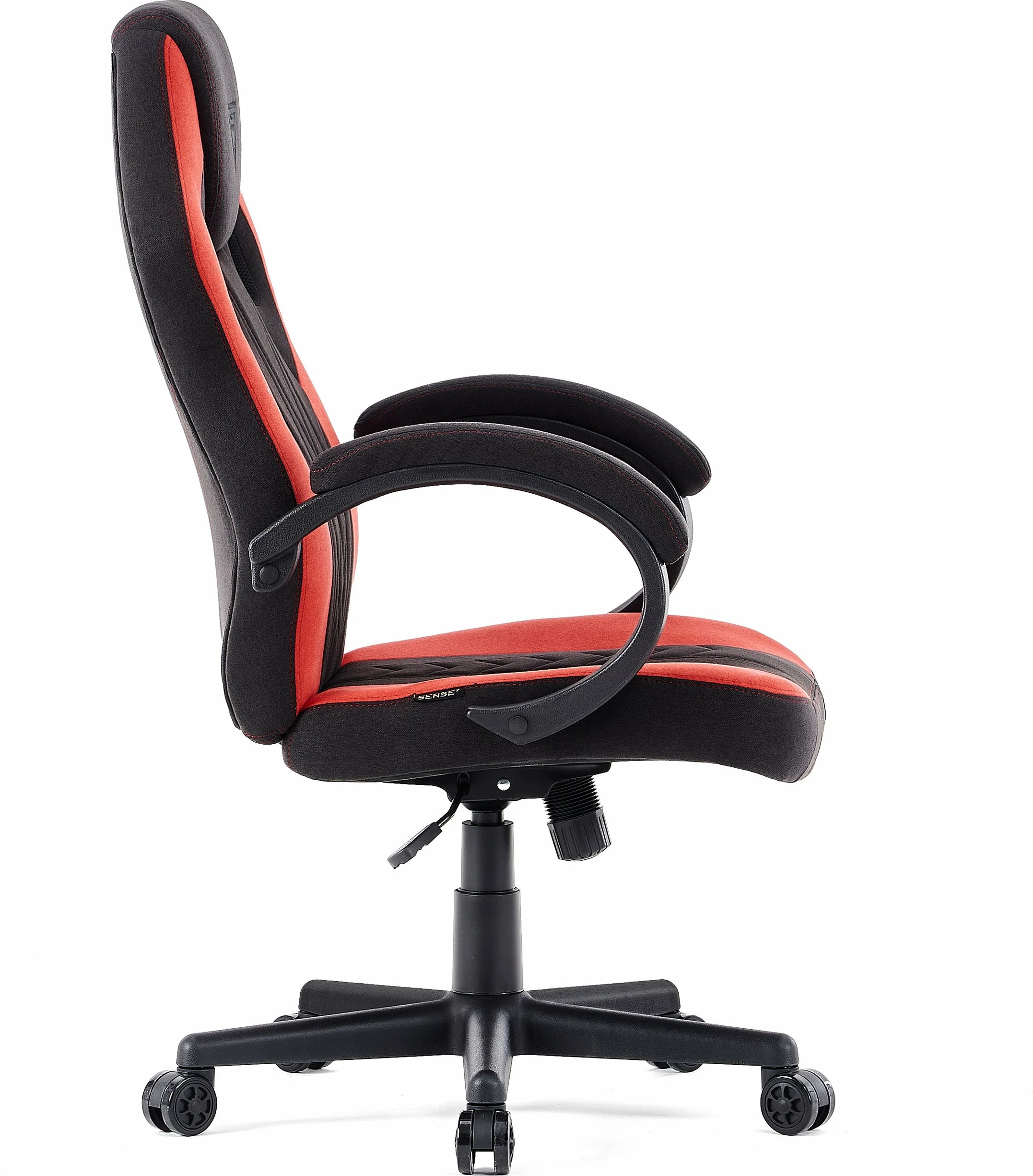 Karrige gaming SENSE7 Prism, pëlhurë HDF™, shkumë HR, lëkundje FlowTech™ Swing, ngritje gazi LiftControl™ Class 3, 120 kg, zezë-kuqe