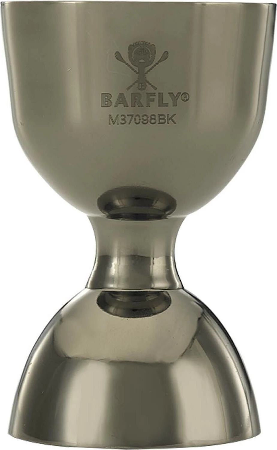 Matës koktejes (bell jigger) me buzë të drejtë, BarFly, 25/50 ml, inoks 18/8, i zi