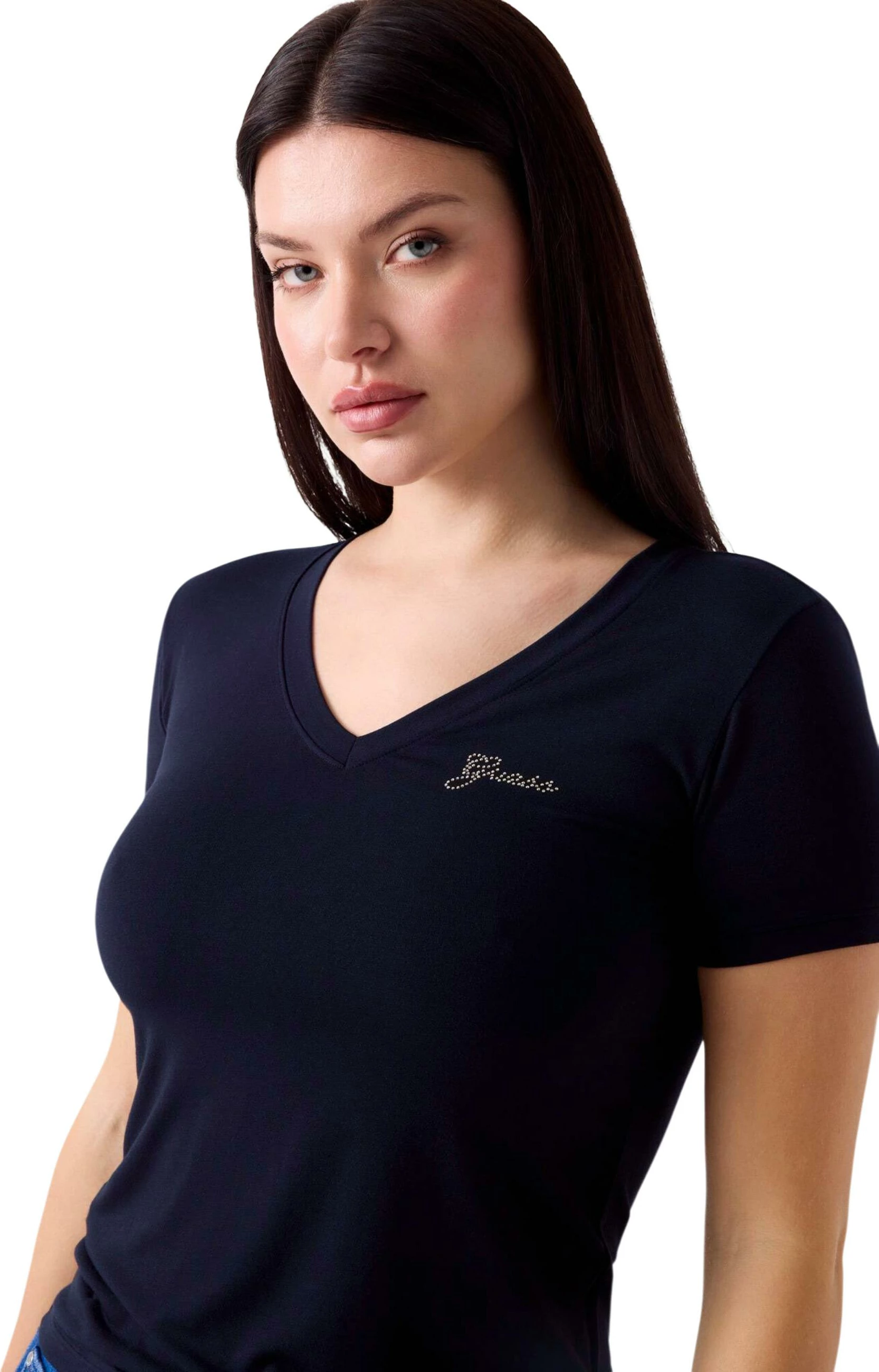 Maicë për femra Guess W6YI13 K3853, blu [Madhësia: M]