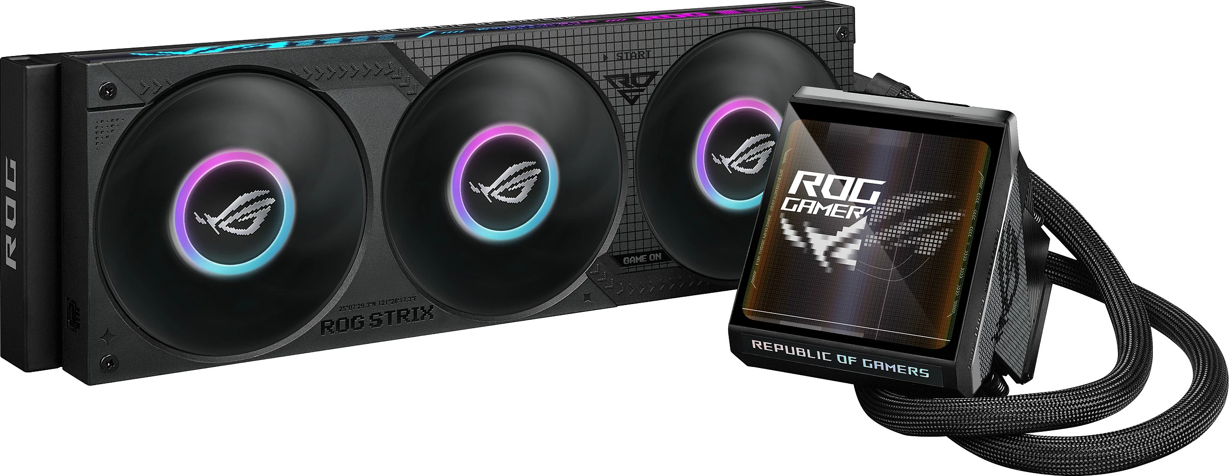 Ftohës lëngshëm AIO ASUS ROG STRIX LC IV 360 ARGB LCD, 3x120mm, i zi