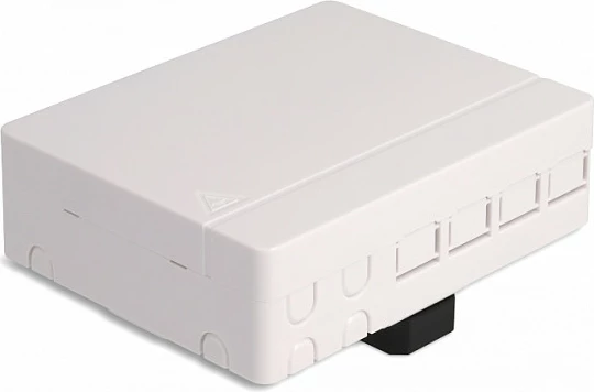 Kuti lidhëse fibër optike DeLOCK për DIN rail, 4x SC Simplex / LC Duplex, 100x80x28 mm, e bardhë