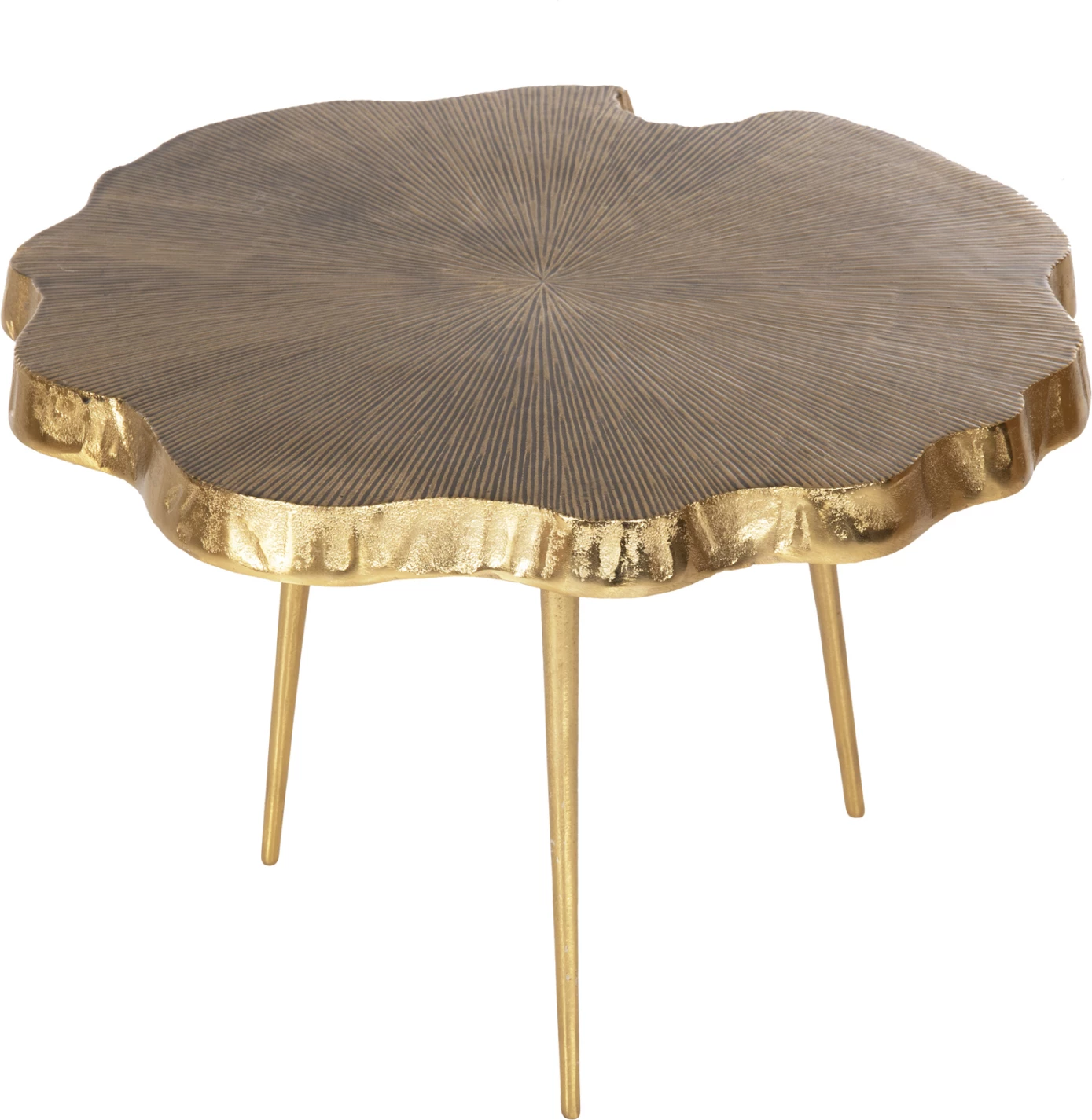 Tavolinë kafeje ANGUL, metal, ngjyrë ari-zi, FH4263, 62x62x44H cm