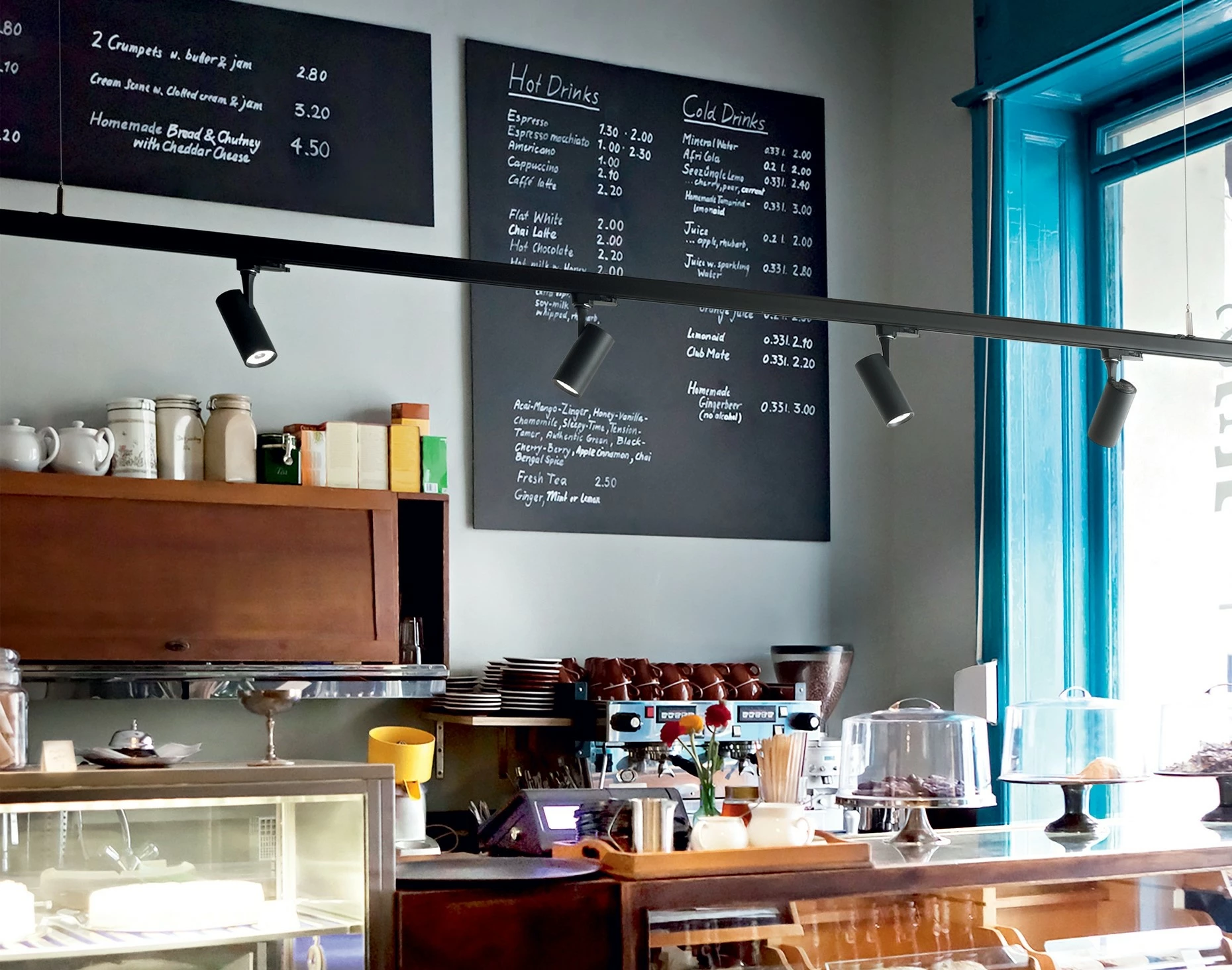 Drita të fokusit dhe shinat ndriçuese Fox tr 3-phase 08w cri80 3000k on-off