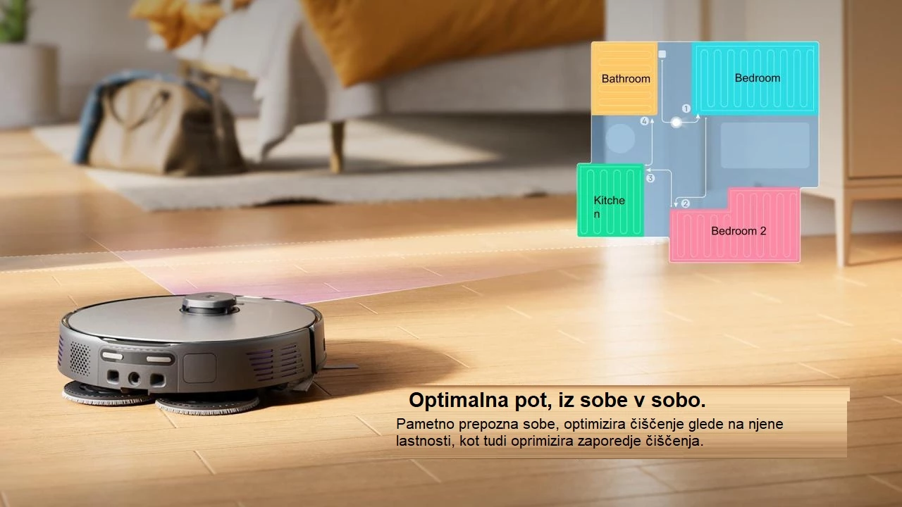 Robot fshesë me korrent 3i P10 Ultra 18000 Pa me stacion smart, e zezë