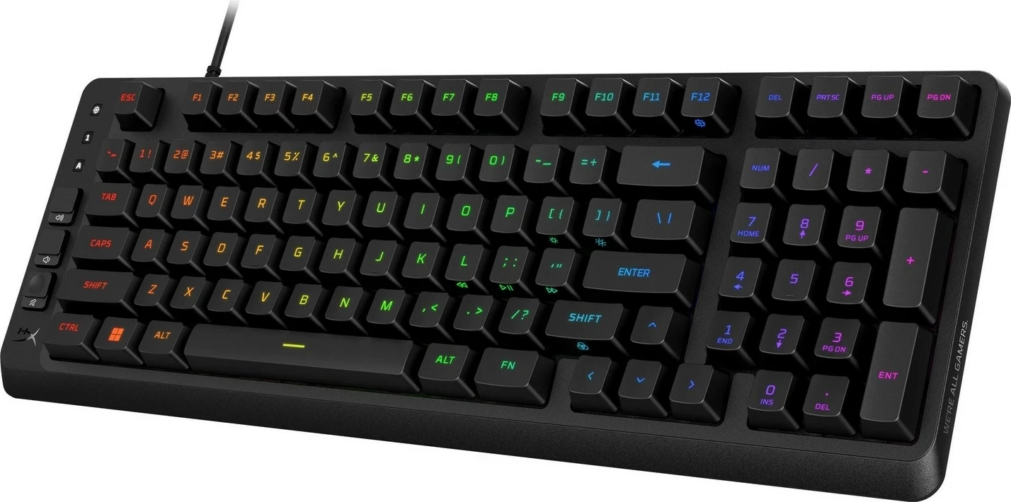Tastierë gaming HyperX Eve 1800, RGB, me kabllo, membrane, e zezë